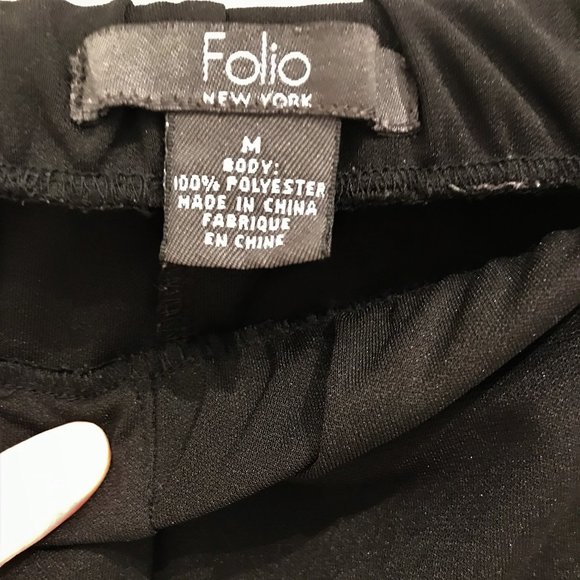 Folio Women Black Dress Pants Elastic Waist Excellent Condition Size M - Picture 5 of 6